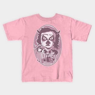 Edgar Poe reincarnation / pink edition Kids T-Shirt